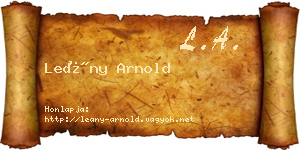 Leány Arnold névjegykártya